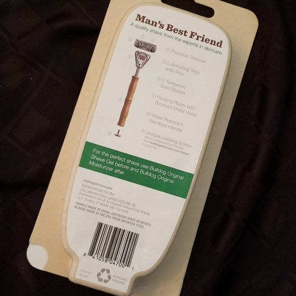 Bull Dog Original Bamboo 5 Blade Razor Bamboo Handle Includes 2 Blades NWT - Picture 5 of 8